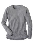 Herren - Langarm-Shirt aus Wolle und Seide aus Wolle in Grau, Einfarbig aus Serie Wool & Silk von CALIDA