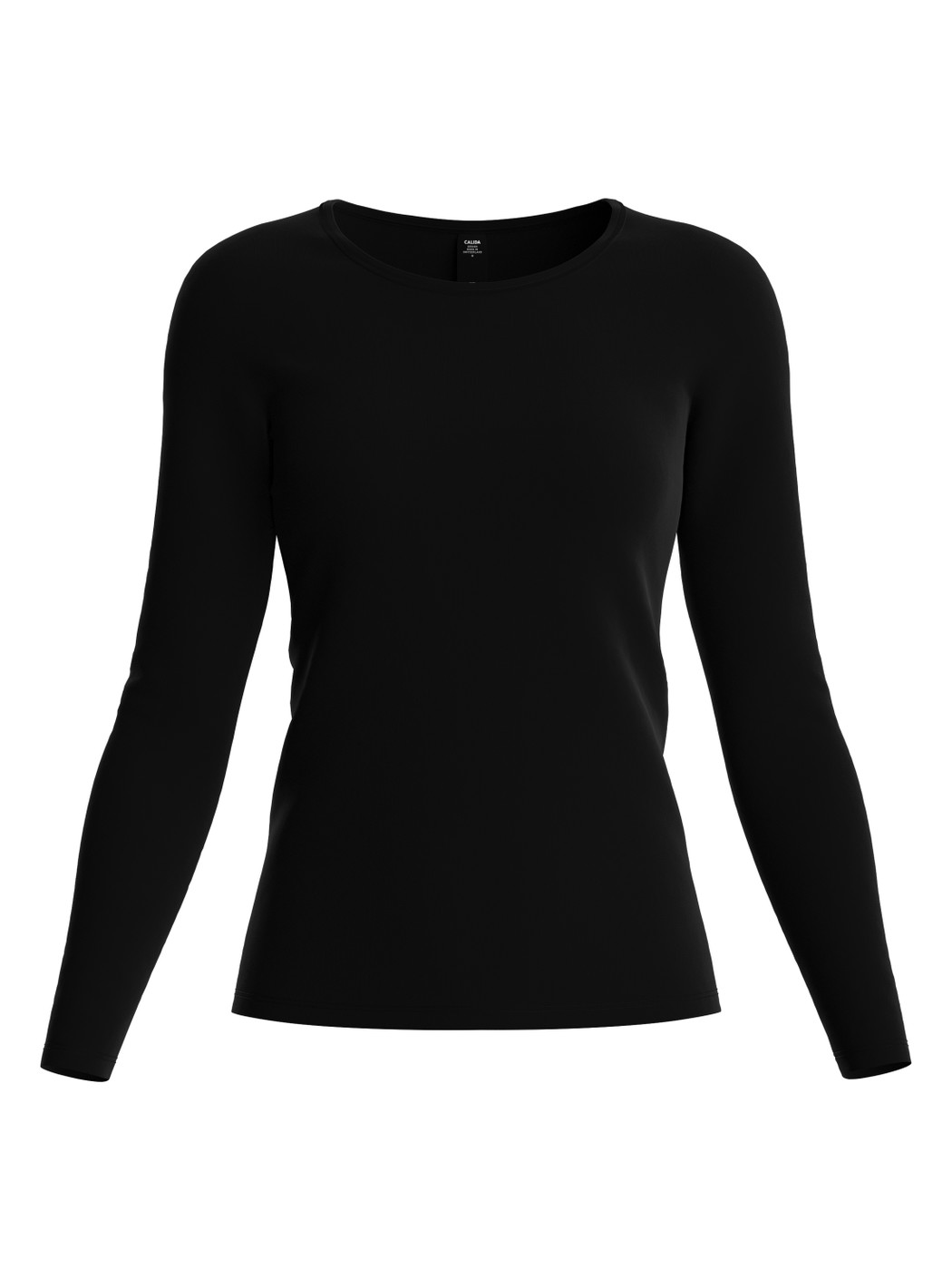 Women - Shirt long sleeve made of Cotton in Black, Unicoloured, from the Natural Comfort series by CALIDA