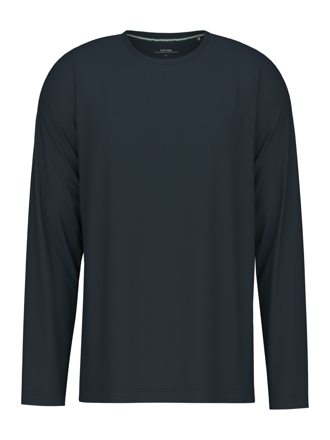 Homme - T-shirt à manches longues en 100% coton de couleur Bleu, Unicolore, de la série Remix Basic Sleep de CALIDA