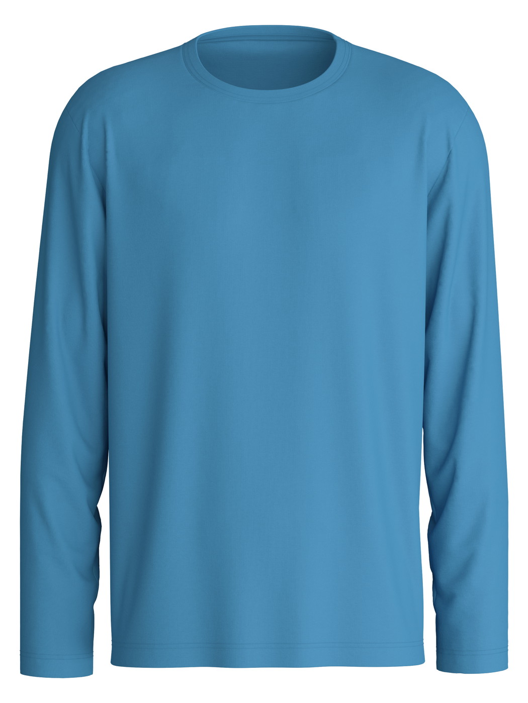 Men - Shirt long sleeve made of 100% Cotton in Blue, Unicoloured, from the RMX Sleep Leisure series by CALIDA
