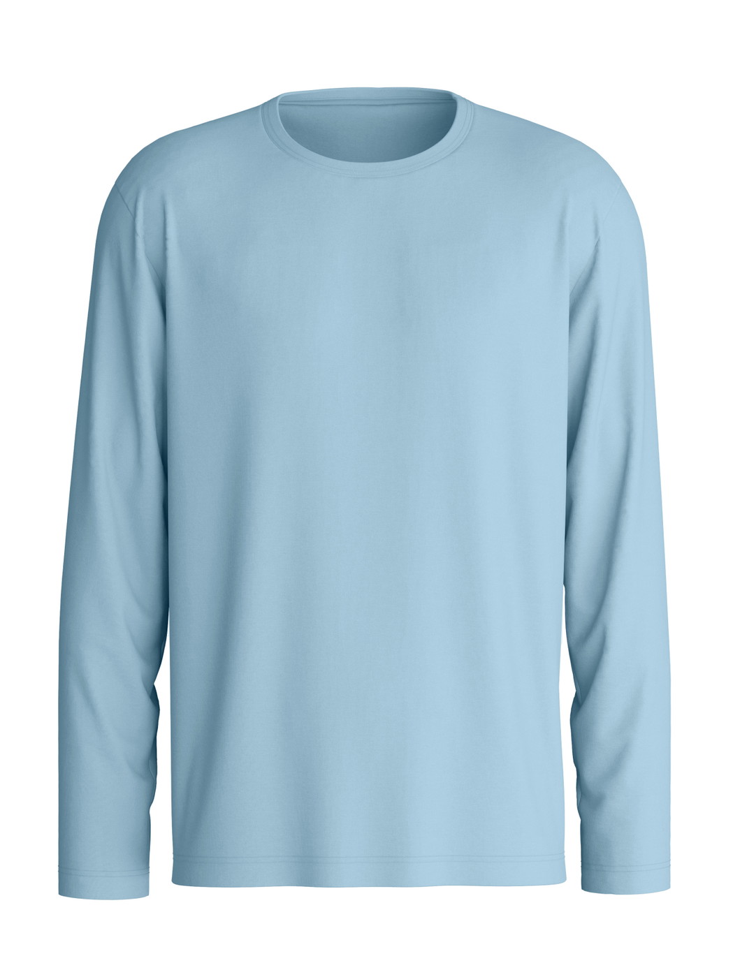 Herren - Langarm-Shirt aus 100% Baumwolle in Blau, Einfarbig aus Serie RMX Sleep Holiday von CALIDA