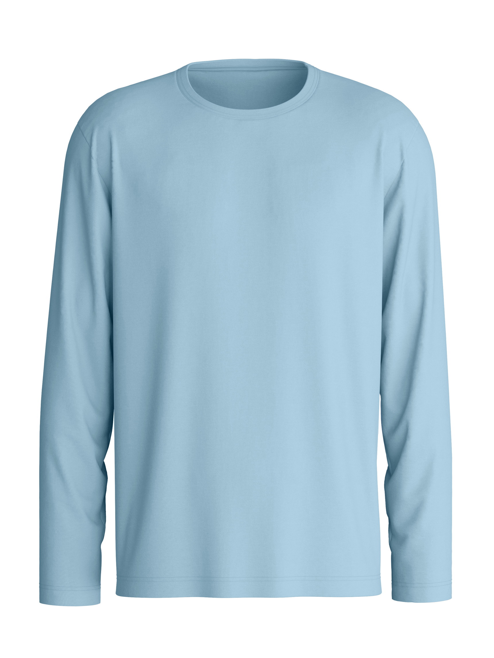 Herren - Langarm-Shirt aus 100% Baumwolle in Blau, Einfarbig aus Serie RMX Sleep Holiday von CALIDA