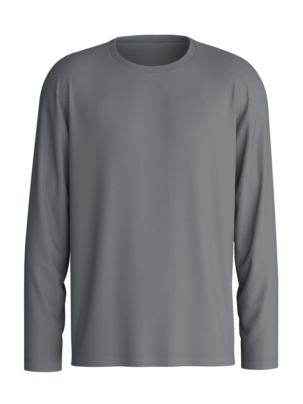 Men - Shirt long sleeve made of 100% Cotton in Grey, Unicoloured, from the RMX Sleep Leisure series by CALIDA