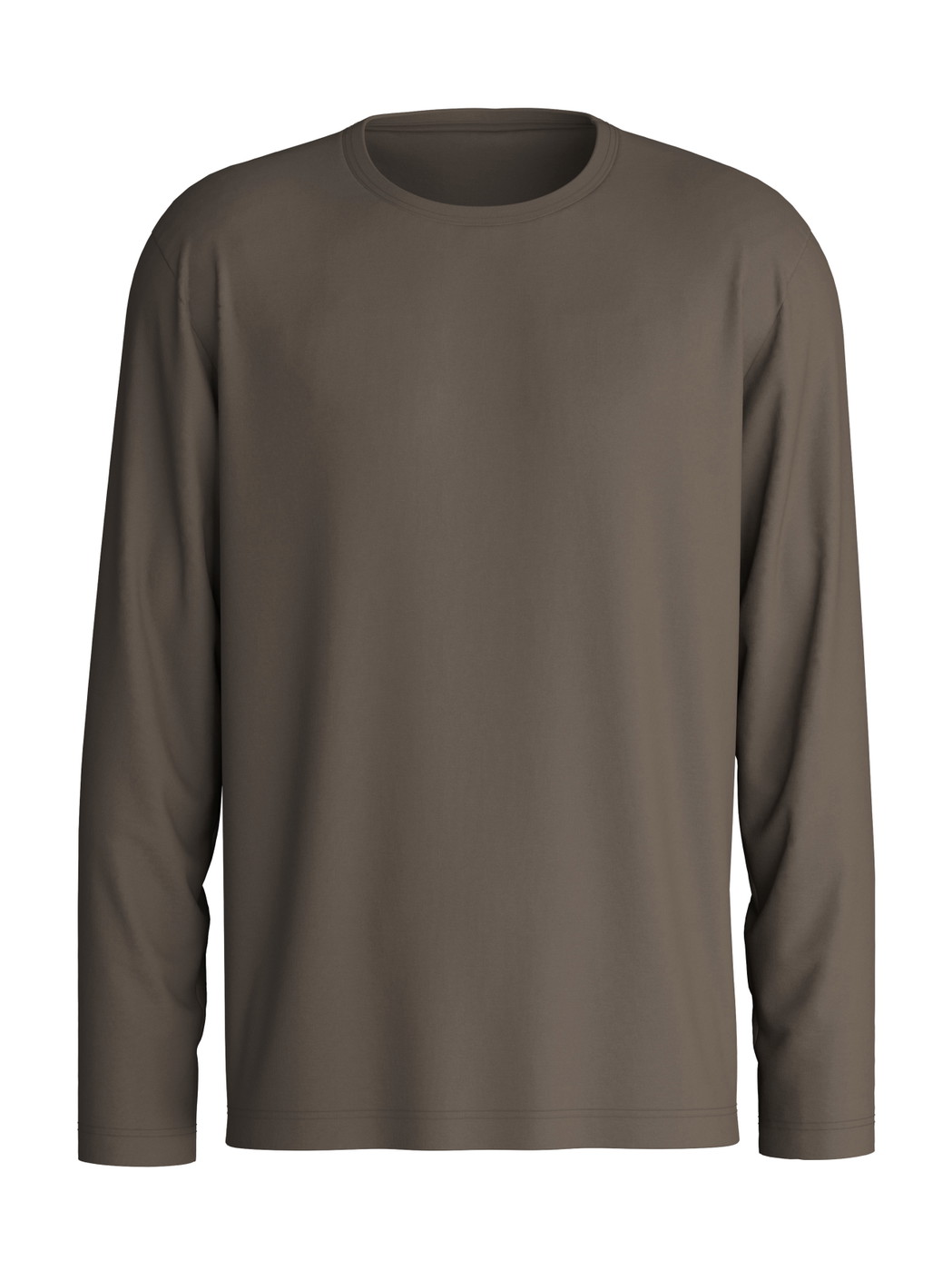 Uomo - Shirt a manica lunga in 100% cotone di colore Marrone, Tinta unita, della serie RMX Sleep Weekend di CALIDA