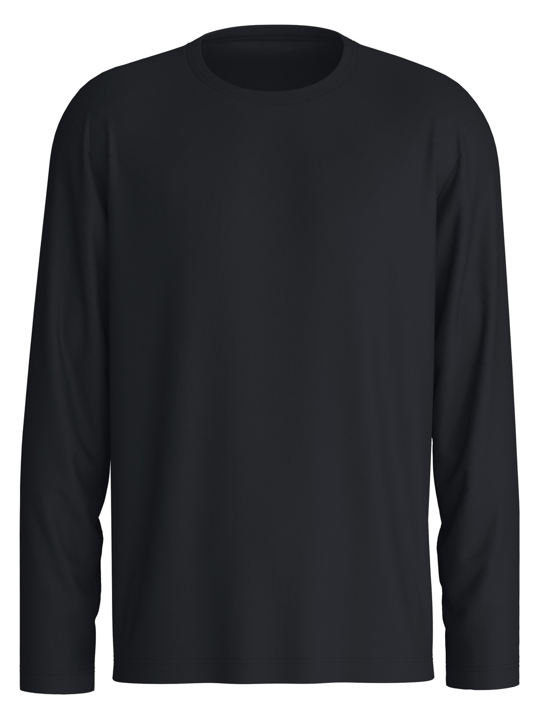 Men - Shirt long sleeve made of 100% Cotton in Black, Unicoloured, from the RMX Sleep Leisure series by CALIDA