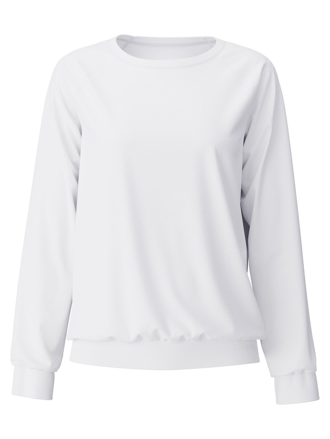 Women - Long-sleeve shirt with raglan sleeves made of 100% Cotton in White, Unicoloured, from the Favourites Sleep series by CALIDA
