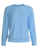 Femme - T-shirt à manches longues en 100% coton de couleur Bleu, Unicolore, de la série Ski Resort de CALIDA