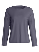 Femme - T-shirt à manches longues en 100% coton de couleur Bleu, Unicolore, de la série Favourites Arts de CALIDA