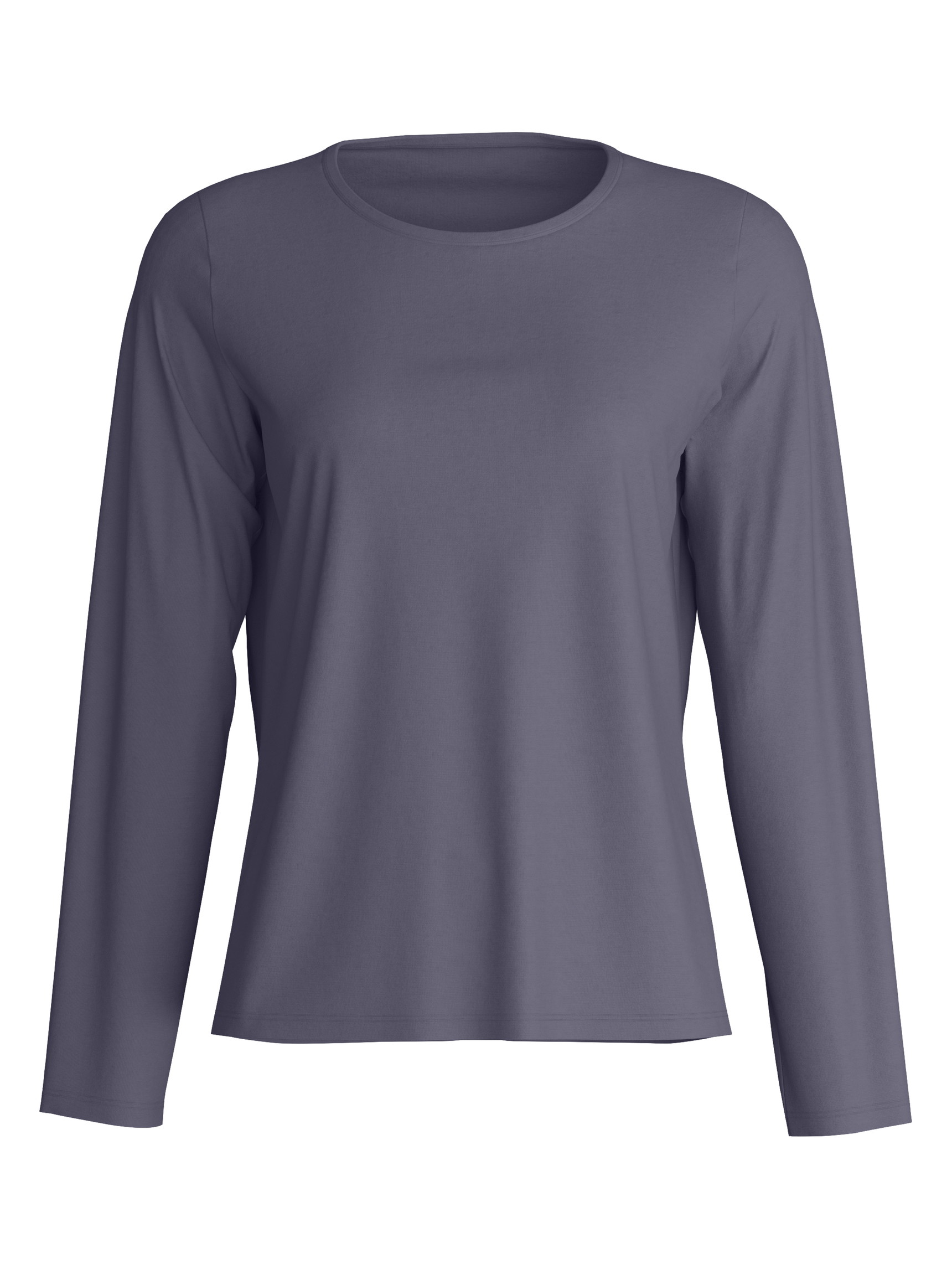 Women - Shirt long sleeve made of 100% Cotton in Blue, Unicoloured, from the Favourites Arts series by CALIDA