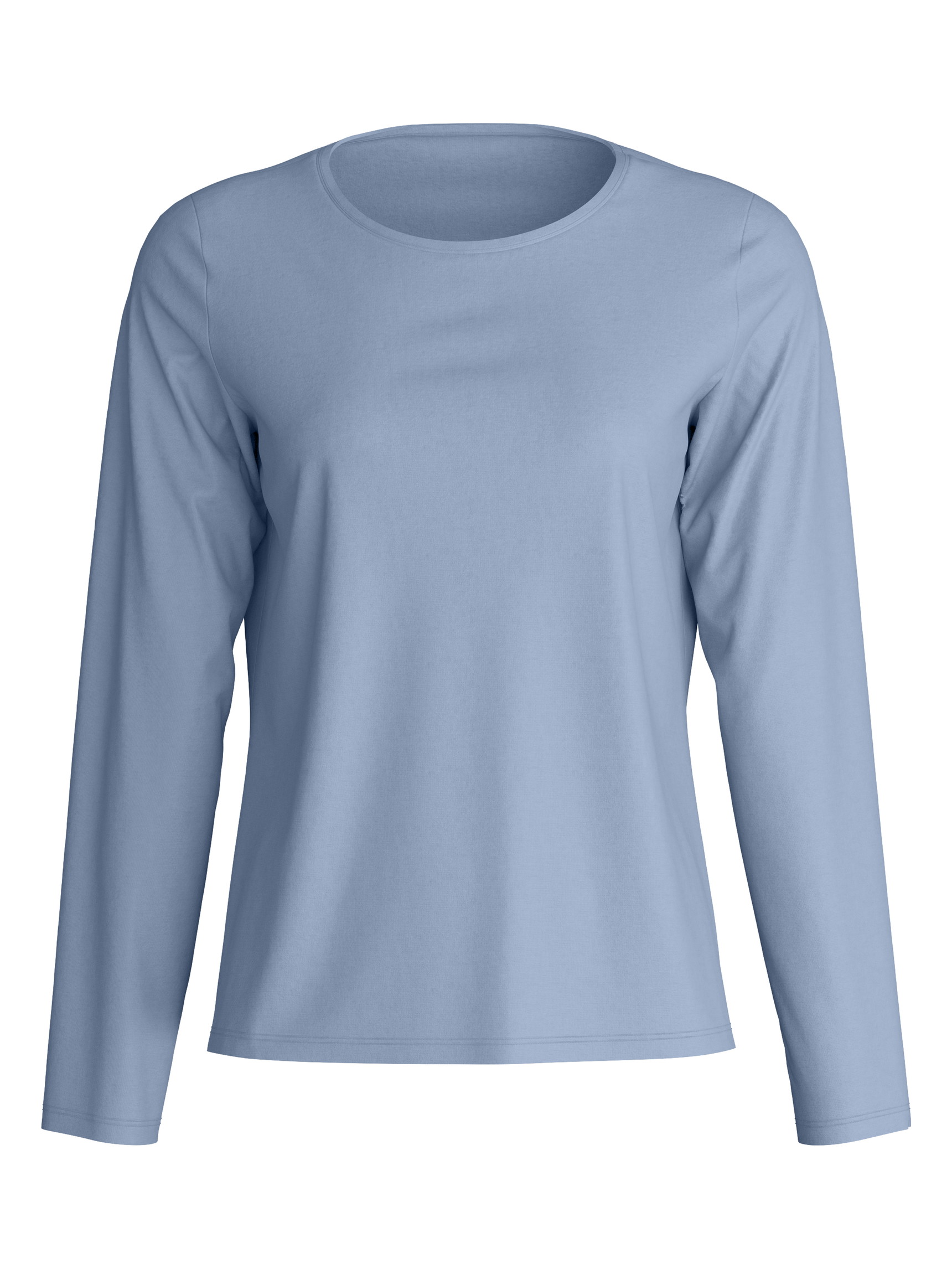 Women - Shirt long sleeve made of 100% Cotton in Blue, Unicoloured, from the Favourites Tiles series by CALIDA