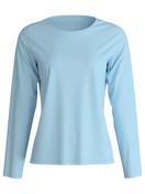 Damen - Langarm-Shirt aus 100% Baumwolle in Blau, Einfarbig aus Serie Favourites Journey von CALIDA
