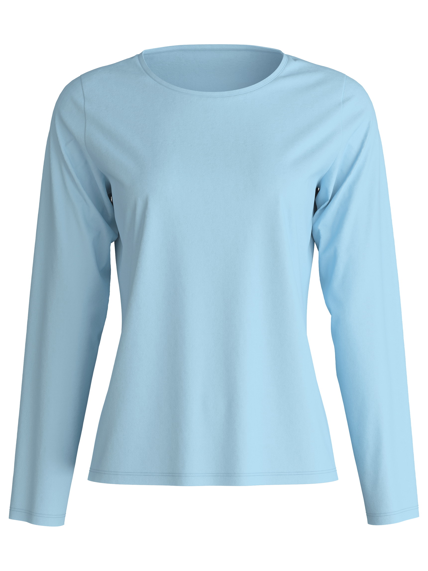 Damen - Langarm-Shirt aus 100% Baumwolle in Blau, Einfarbig aus Serie Favourites Journey von CALIDA