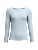 Damen - Langarm-Shirt aus Modal in Blau, Einfarbig aus Serie Second Skin von CALIDA