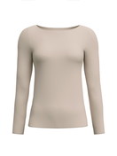 Damen - Langarm-Shirt aus Modal in Beige, Einfarbig aus Serie Second Skin von CALIDA