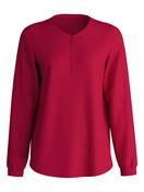 Women - Shirt long sleeve made of 100% Cotton in Red, Unicoloured, from the Favourites Holidays series by CALIDA