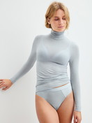 Women model is wearing  made of Modal in Blue, Unicoloured from the Second Skin series by CALIDA, Additional Image