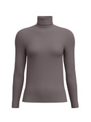 Damen - Langarm-Shirt mit Rollkragen aus Modal in Braun, Einfarbig aus Serie Second Skin von CALIDA