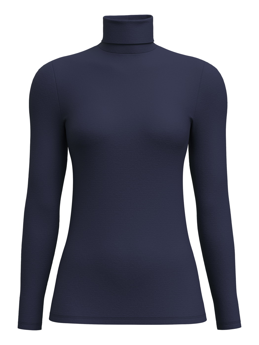 Donna - Maglia a maniche lunghe dolcevita in lana-seta in Lana di colore Blu, Tinta unita, della serie True Confidence di CALIDA