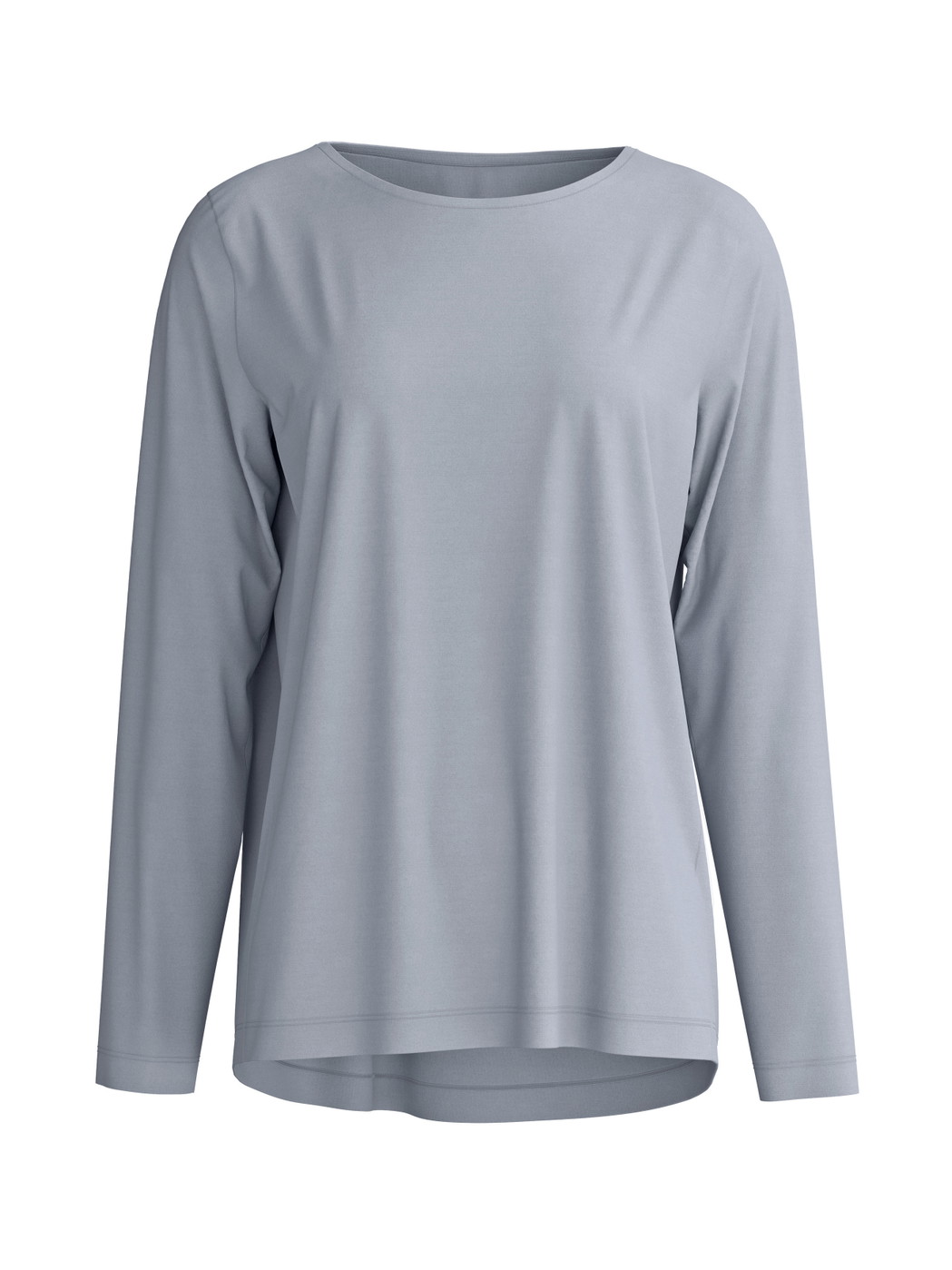 Damen - Langarm-Shirt aus Lyocell in Grau, Einfarbig aus Serie DSW Warming von CALIDA