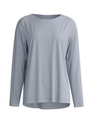 Damen - Langarm-Shirt aus Lyocell in Grau, Einfarbig aus Serie DSW Warming von CALIDA