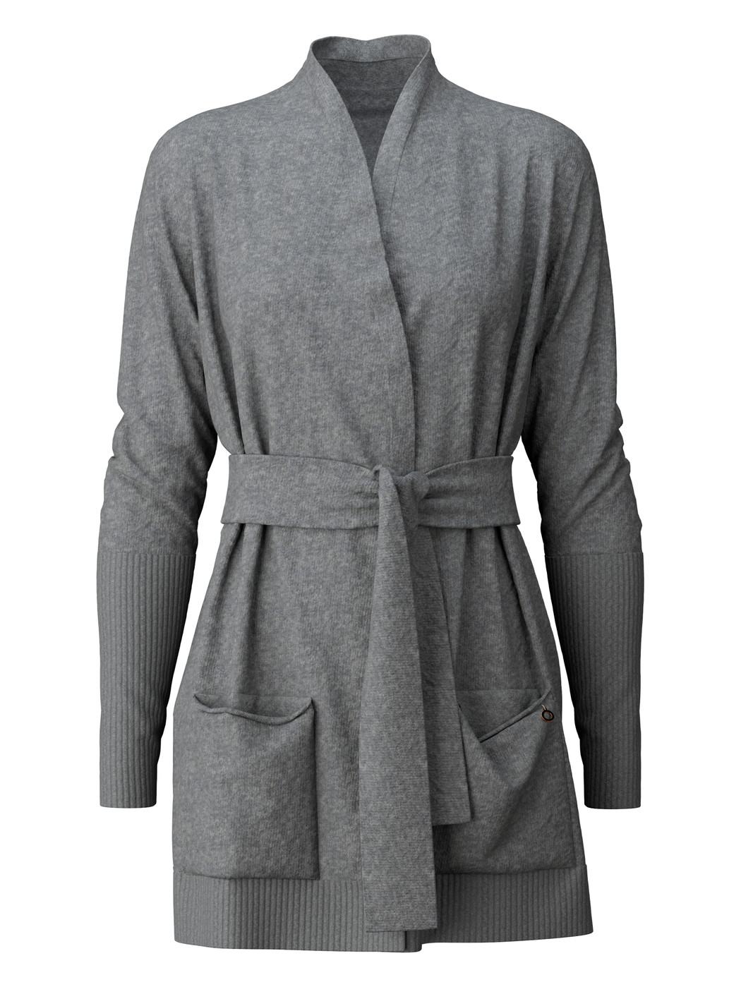Women - Cardigan made of merino wool made of Wool in Grey, Unicoloured, from the The Cosy Collection series by CALIDA