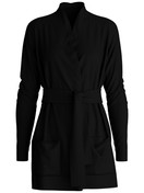 Women - Cardigan made of merino wool made of Wool in Black, Unicoloured, from the The Cosy Collection series by CALIDA