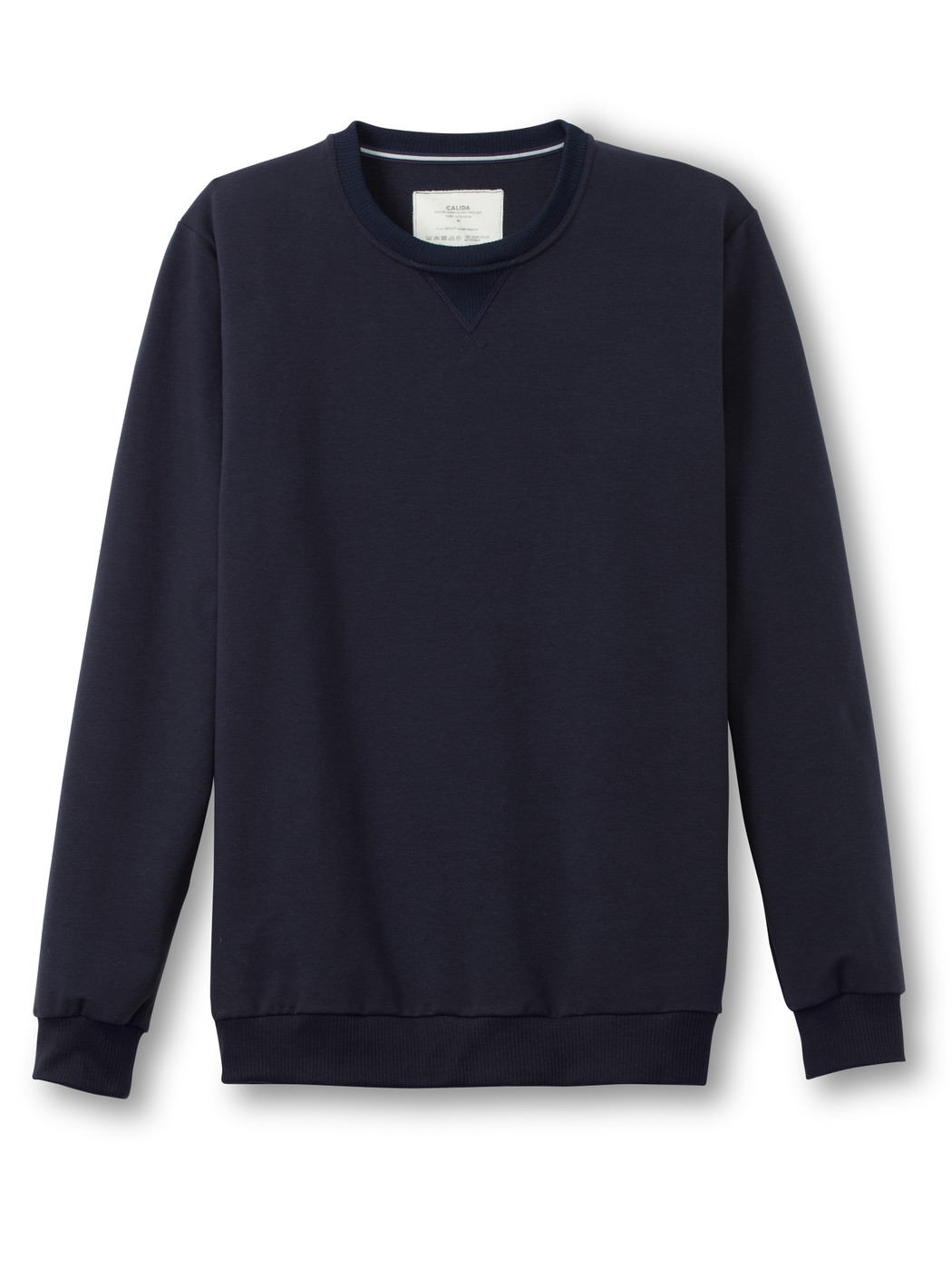 Homme - Sweatshirt en 100% coton de couleur Bleu, Unicolore, de la série Circular Lounge de CALIDA