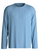 Uomo - Shirt a manica lunga in Cotone di colore Blu, Tinta unita, della serie RMX Sleep Free di CALIDA