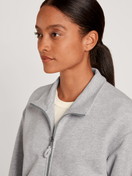 Damen - Jacke aus 100% Baumwolle in Grau, Einfarbig aus Serie Lounge & Relax von CALIDA, Detail