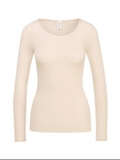 Damen - Langarm-Shirt aus Wolle-Seide aus Wolle in Beige, Einfarbig aus Serie True Confidence von CALIDA