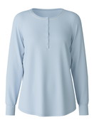 Femme - T-shirt à manches longues en 100% coton de couleur Bleu, Unicolore, de la série Favourites Cats de CALIDA