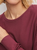 Women model is wearing  made of 100% Cotton in Red, Unicoloured from the PJ Party M&M series by CALIDA, Detail
