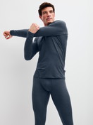 Men model is wearing  made of Lyocell in Grey, Unicoloured from the Sporty Warming series by CALIDA, Additional Image