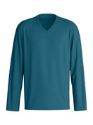 Uomo - Shirt a manica lunga in Cotone di colore Turchese, Tinta unita, della serie RMX Sleep Free di CALIDA