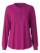 Damen - Langarm-Shirt mit Bündchen aus 100% Baumwolle in Violett, Einfarbig aus Serie Favourites Marine von CALIDA