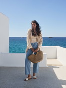 Le mannequin Femme porte le/la Veste en Modal de couleur Beige, Unicolore, de la série Lounge Cosy de CALIDA, Image supplémentaire