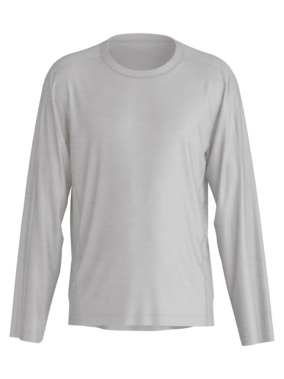 Herren - Langarm-Shirt aus Lyocell in Grau, Einfarbig aus Serie DSW Cooling von CALIDA