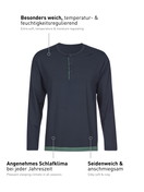 Men - Shirt long-sleeve made of Modal in Blue, Unicoloured, from the DSW Balancing series by CALIDA