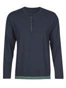 Homme - T-shirt à manches longues en Modal de couleur Bleu, Unicolore, de la série DSW Balancing de CALIDA