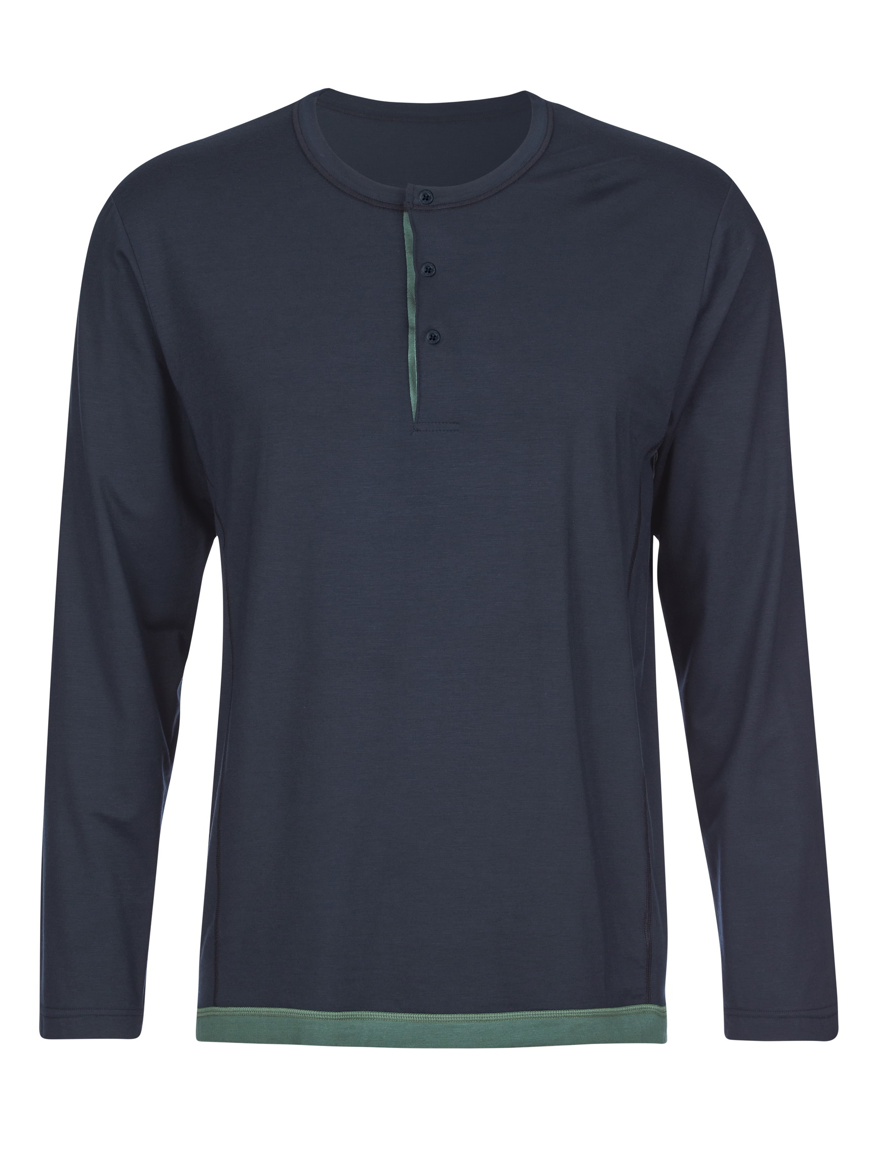 Homme - T-shirt à manches longues en Modal de couleur Bleu, Unicolore, de la série DSW Balancing de CALIDA