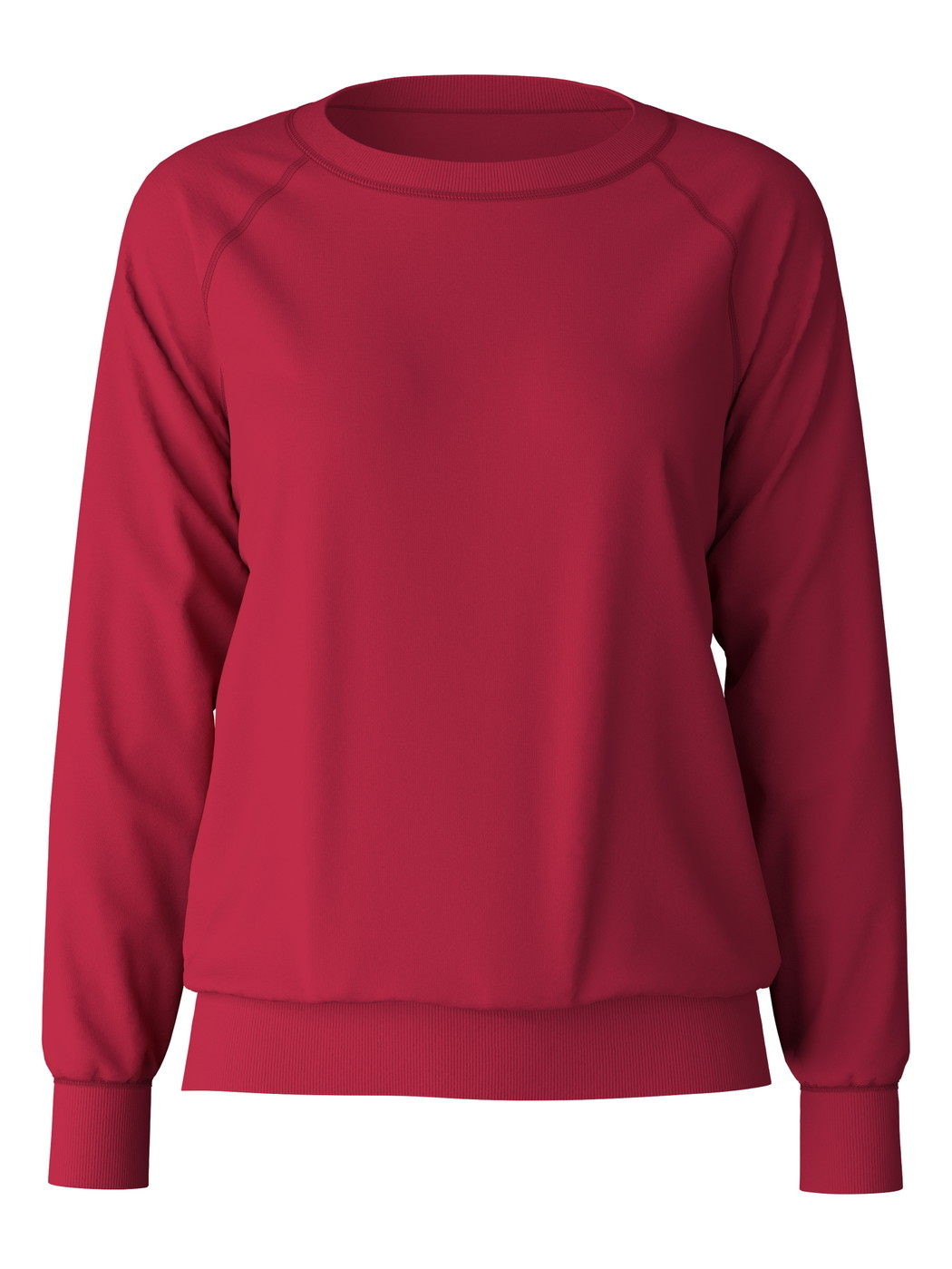 Damen - Langarm-Shirt aus 100% Baumwolle in Rot, Einfarbig aus Serie Favourites Holidays von CALIDA
