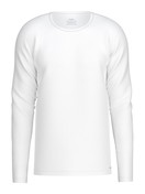 Uomo - Shirt a manica lunga in Cotone di colore Bianco, Tinta unita, della serie Cotton Code di CALIDA, Ritaglio, Sfondo bianco