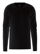Uomo - Shirt a manica lunga in Cotone di colore Nero, Tinta unita, della serie Cotton Code di CALIDA, Ritaglio, Sfondo bianco