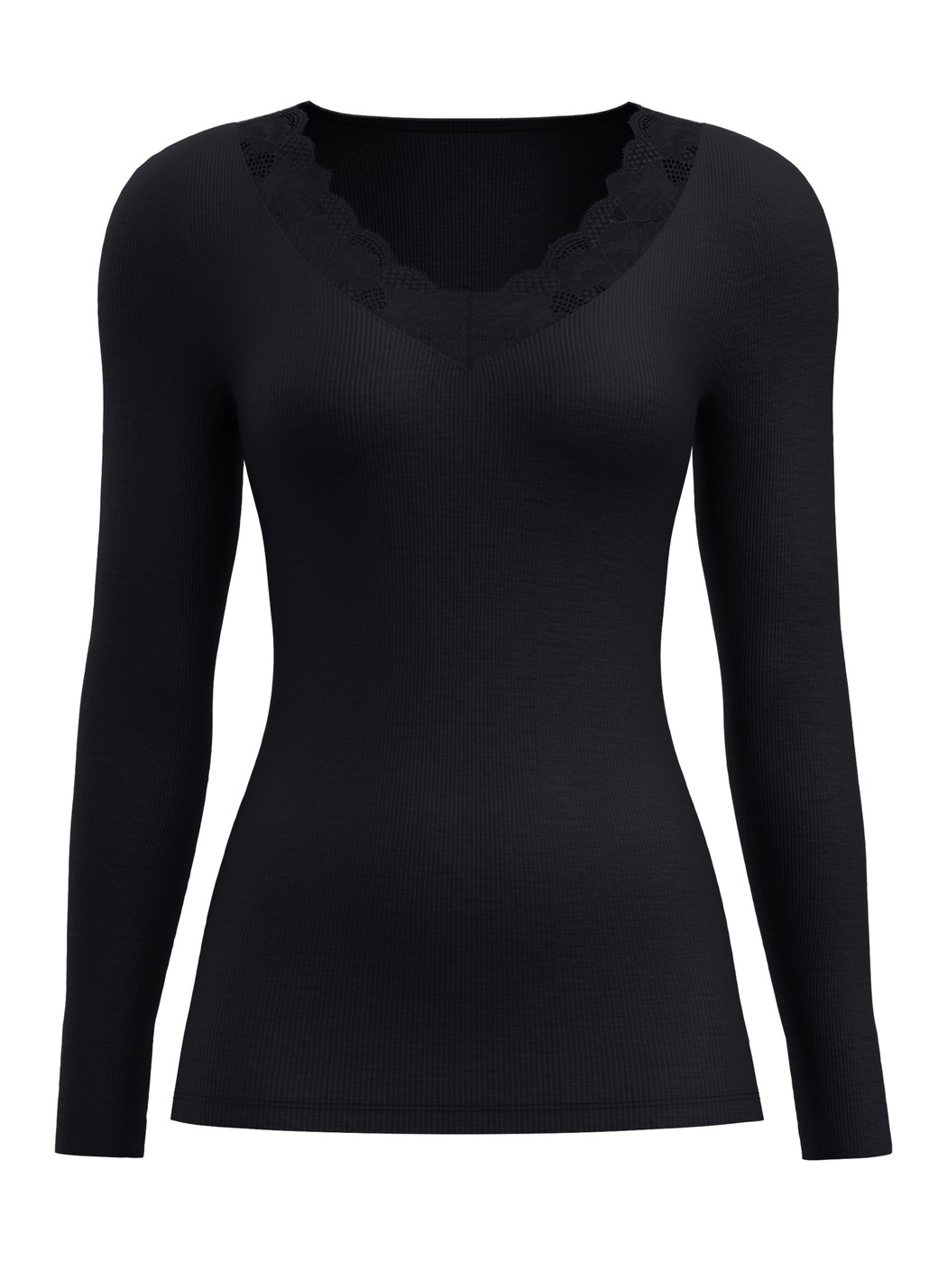 Donna -  in Pizzo di colore Nero, Pizzo, della serie Silky Wool Glam di CALIDA