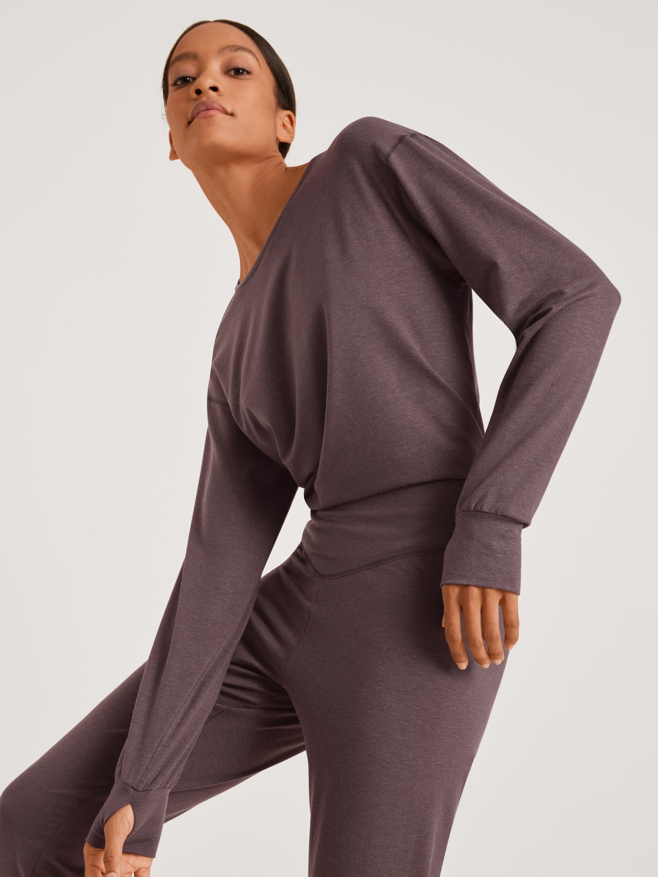 CALIDA DSW Warming Langarm-Shirtfür Damen, M, Violett, Traumhaft warm in kalten Nächten