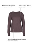 Damen - Langarm-Shirt aus Lyocell in Violett, Einfarbig aus Serie DSW Warming von CALIDA