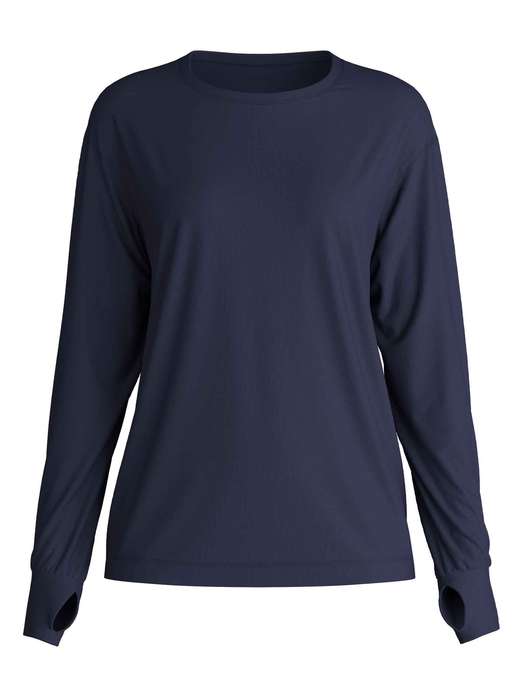 Donna - Shirt a manica lunga in Lyocell di colore Blu, Tinta unita, della serie DSW Warming di CALIDA