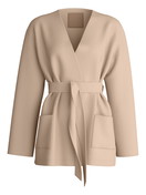 Femme - Veste en Viscose de couleur Beige, Unicolore, de la série Loungewear Xtra de CALIDA