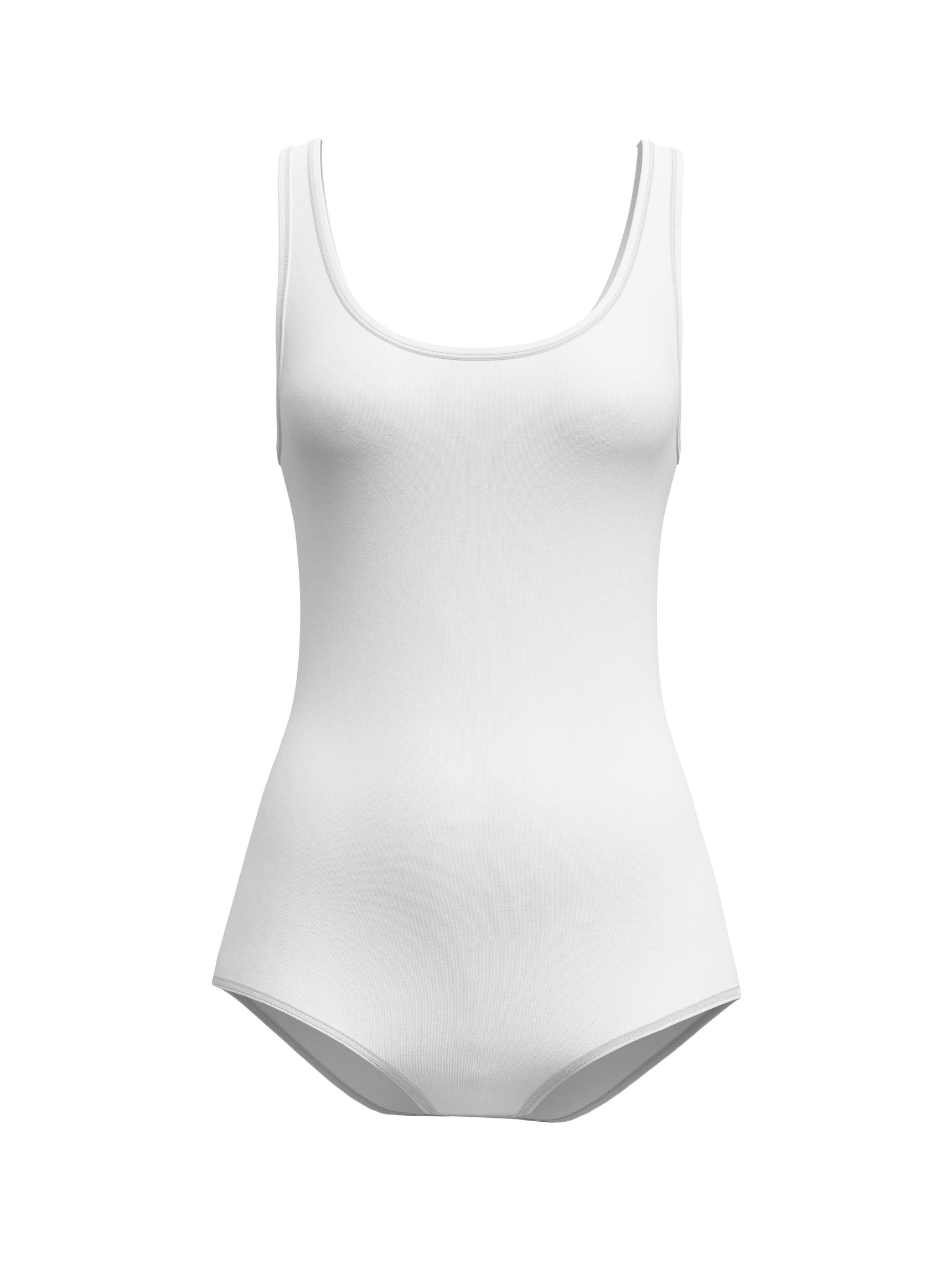 Damen - Body ohne Arm aus Baumwolle in Weiß, Einfarbig aus Serie Natural Comfort von CALIDA