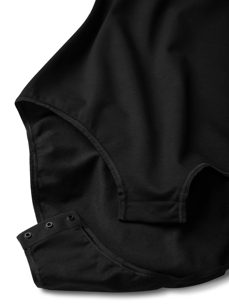 Damen - Body ohne Arm aus Baumwolle in Schwarz, Einfarbig aus Serie Natural Comfort von CALIDA